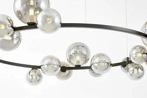Подвесная люстра LUMINA DECO MERIDO LDP 7033-24 BK+GY