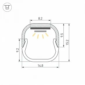 Профиль накладной Arlight LINE 061083