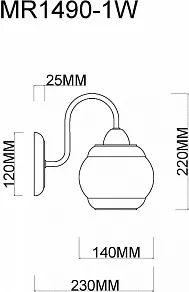 Бра MyFar Kris MR1490-1W