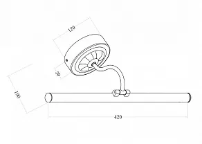 Подсветка для зеркала Maytoni Oculus MIR014WL-L9G3K