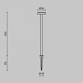 Наземный низкий светильник Maytoni Outdoor Stake O503FL-L4B3K1