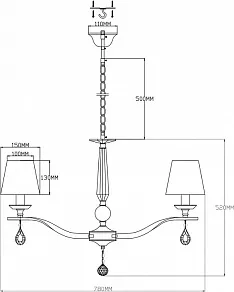 Подвесная люстра Moderli Aerton V2532-8P