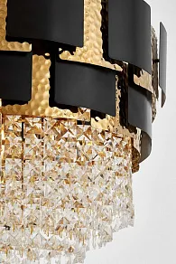 Подвесная люстра LUMINA DECO MOLINA LDP 7045-600 BK+GD