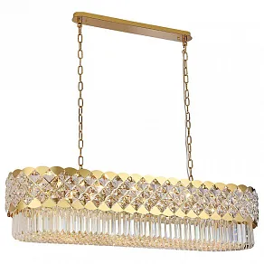 Подвесная люстра Newport ASHLEY 8300/120 oval gold polished