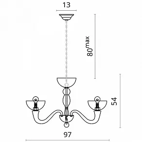 Подвесная люстра Divinare Bianca-Nero 7091/01 LM-8