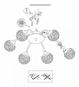 Потолочная люстра Globo New Design 5662-6