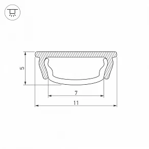 Профиль Arlight ARH-BENT-W11-2000 ANOD 023592