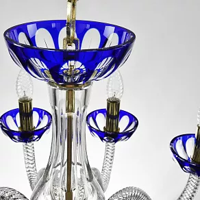 Подвесная люстра Bohemia Ivele Crystal Ivele Crystal 1 1308/10/240 G Cl/Clear-Blue/H-1H