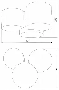 Потолочная люстра TK Lighting Mona 6591 Mona Nature