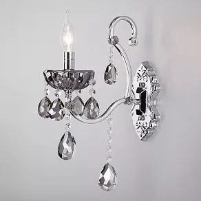 Бра Eurosvet Keira 3108/1 хром/дымчатый хрусталь Strotskis