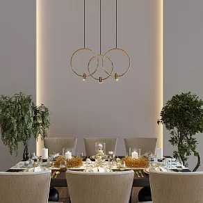 Подвесной светильник Eurosvet Layla 50257/3 LED черный/ латунь