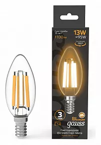 Лампа светодиодная Gauss Filament E14 13Вт 2700K 103801113