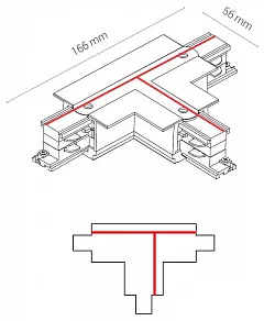 Соединитель T-образный для треков Nowodvorski Ctls Power 8247
