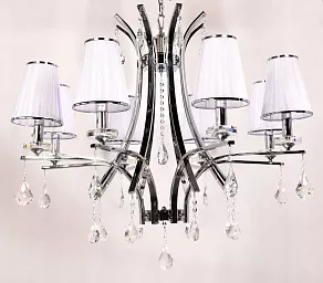 Подвесная люстра LUMINA DECO Glamour LDP 66247-8 WT+CHR