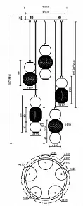 Подвесная люстра Maytoni Drop MOD273PL-L80CH3K