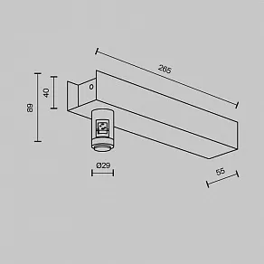 Основание на штанге Maytoni Accessories for tracks Flarity TRA155CW-BB-B