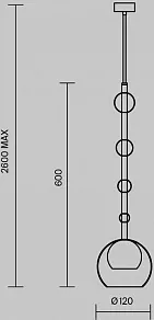 Подвесной светильник Maytoni Ros MOD227PL-01B1