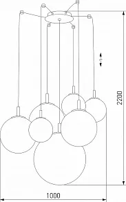 Подвесная люстра TK Lighting Cadix 4608 Cadix Gold