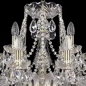 Подвесная люстра Bohemia Ivele Crystal 1413 1413/12+6/300/G
