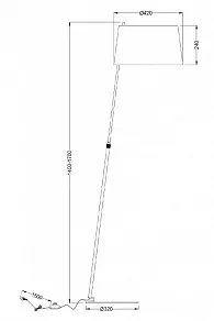 Торшер Maytoni Bergamo MOD613FL-01W