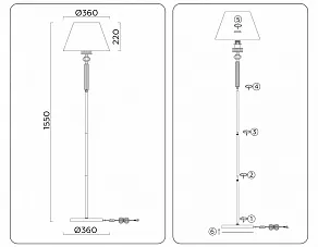 Торшер Ambrella Light LH LH71008
