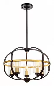 Люстра на штанге LUMINA DECO Monterey LDP 1141-5 BK+MD