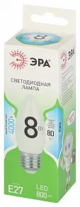 Лампа светодиодная Эра Green Line E27 8Вт 4000K LED B35-8W-840-E27 GL