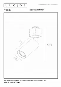 Светильник на штанге Lucide Track 09960/01/30