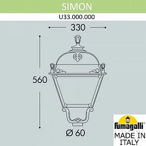 Консольный светильник Fumagalli SIMON U33.000.000.WXH27