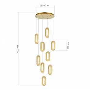 Подвесная люстра ST-Luce Allungo SL6506.203.09