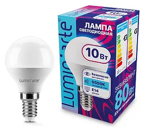 Лампа светодиодная Luminarte  E14 10Вт 6500K LSTD-G45-10W6KE14