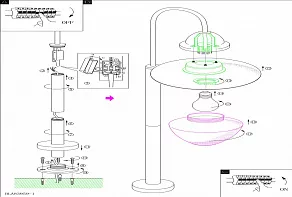 Наземный высокий светильник Eglo ПРОМО Sidney 83969