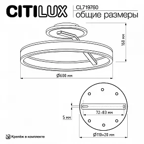 Светильник на штанге Citilux Дуэт CL719760