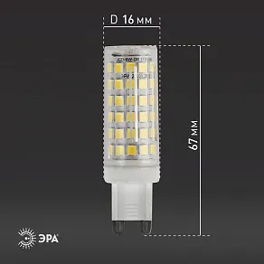 Лампа светодиодная Эра Стандарт G9 9Вт 4000K LED JCD-9W-CER-840-G9