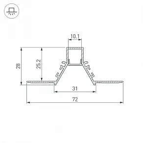 Профиль встраиваемый Arlight FANTOM 053030