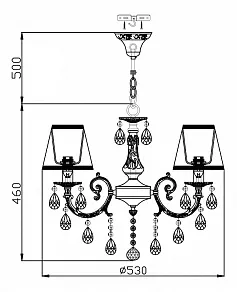 Подвесная люстра Maytoni Filomena ARM390-05-W