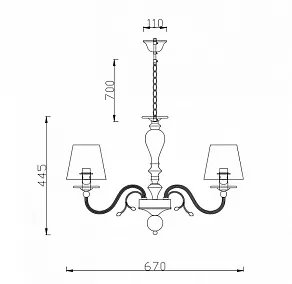Подвесная люстра Rivoli Firenze P5 AB Б0038431