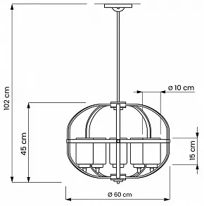 Люстра на штанге LUMINA DECO Monterey LDP 1141-5 BK+MD