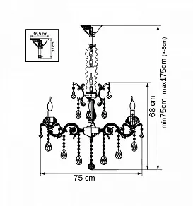 Подвесная люстра Osgona Antica 779088