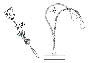 Настольная лампа офисная Globo Serpent 24109