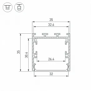 Профиль накладной Arlight LINE 053401