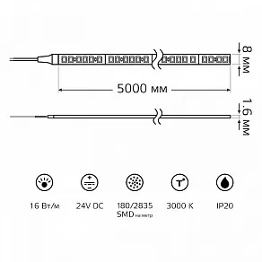 Лента светодиодная Gauss  23637032014