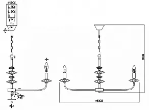 Подвесная люстра EVOLUCE Attic SLE1117-203-08