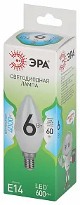 Лампа светодиодная Эра Green Line E14 6Вт 4000K LED B35-6W-840-E14 GL