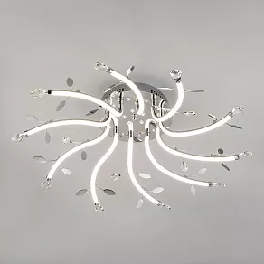 Потолочная люстра Eurosvet Willow 90128/10 хром 90W
