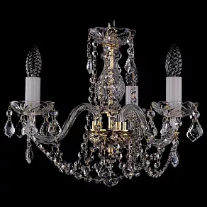 Подвесная люстра Bohemia Ivele Crystal 1402 1402/3/141/G/Leafs