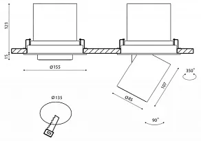 Встраиваемый светильник на штанге DesignLed SPL 00-00003436