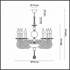 Подвесная люстра Odeon Light Iria 4601/8
