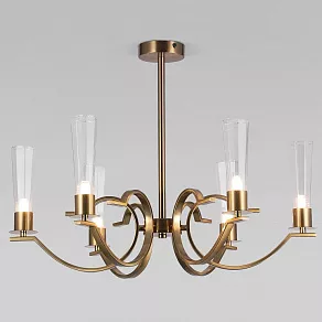 Люстра на штанге Eurosvet Rosher 60141/6 латунь