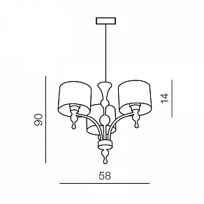 Подвесная люстра Azzardo Impress 3 AZ0498